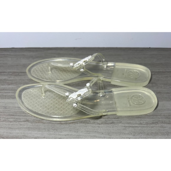 Tory Burch Mini Miller Jelly Thong Clear Sandal Size 9 - Picture 4 of 7